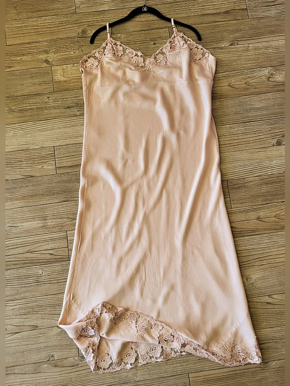 Vintage 100% Silk Blush Pink Robe & Nightgown Set | Sandwashed Silk